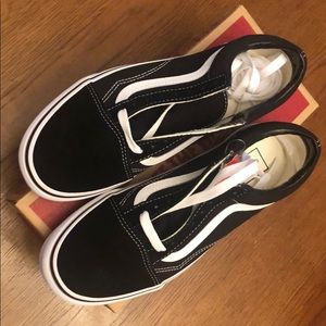 Black and white Vans